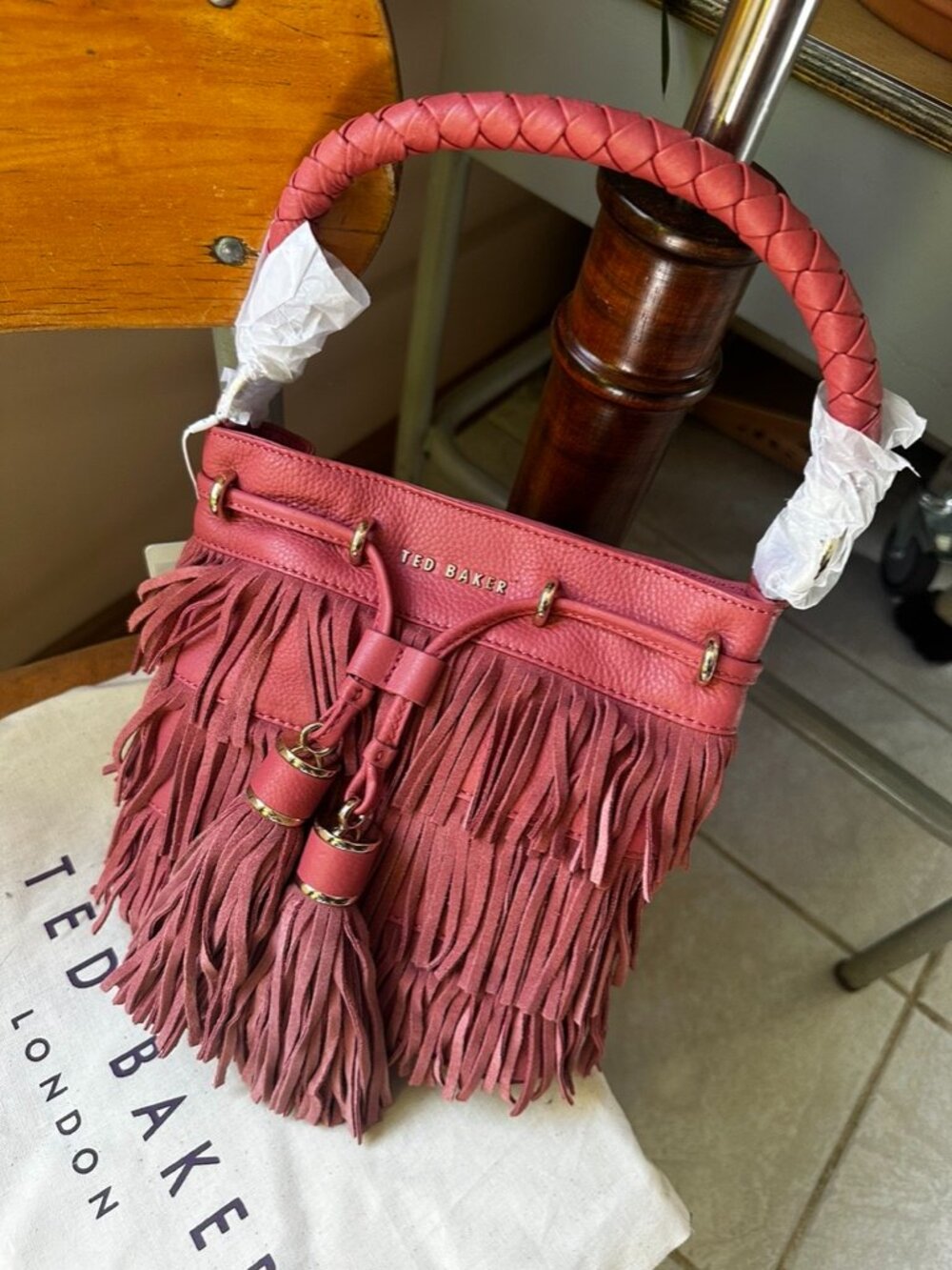 Ted Baker Paralee Handbag, NWT, Deep Pink